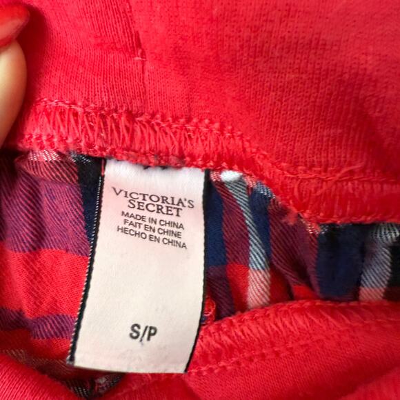 Victoria's Secret Pajama Pants Size S Red Plaid - Picture 5 of 9